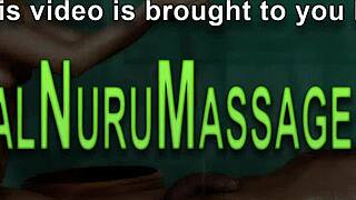 wow, milf massaging lesbian with nuru gel feels wild