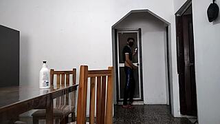 Perverted Stepfather Watches Latina in Bathroom Solo! 😱