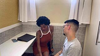 i was fucking the gym receptionist, her natural tits bouncing as she moaned during muff diving.