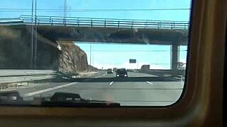 she's out in public with her dildo, going at it fast and getting all creamy. so naughty!