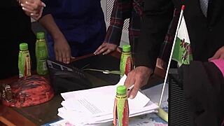 Big Boobed Milf Brits Stacey Saran and Emma Butt Suck and Fuck in MMFF Foursome with Gaping Anal