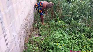 two big black cocks pamper big tits wife in erotic group sex in garden