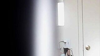 big boobs blonde caught changing voyeur style!