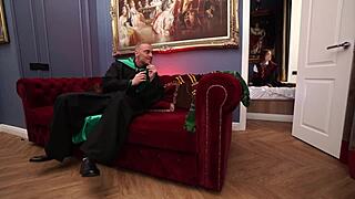 Draco Malfoy casts forbidden sex magic outside Hogwarts!