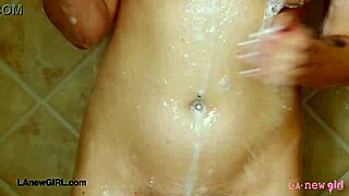 Drop Dead Gorgeous Blonde Takes Shower After Casting.