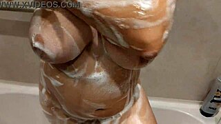 Stepsister lets me grope her perfect natural tits and ass in the shower!