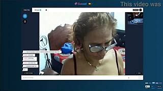 Mature woman with big tits gets cum all over