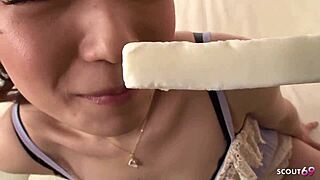 일본 여자, 사정 후에 정액 전부 빨아 삼키고 싶어?