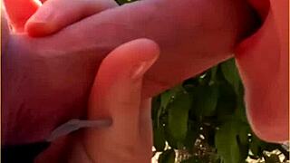 is this hot wife's public blowjob amazing or risky? outdoor adventure with her milf skills.