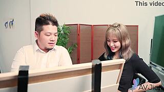 Naked brunette gets fucked after posing for painting