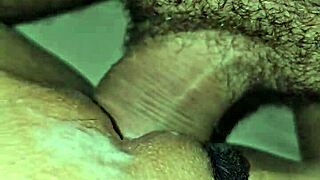 Housewife enjoys close-up sex.