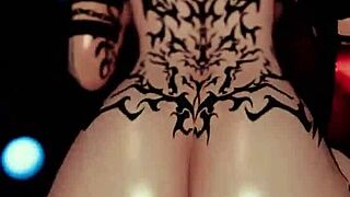 trans girl rides dildo in vr and cums!