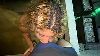 Latina babe with big ass sucks and swallows cum