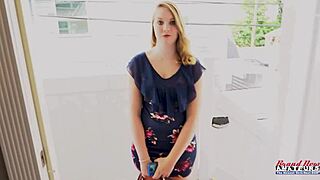 Brunette Coed Astrid Says, 'Suck My Hard Boner While I Finger Deep'