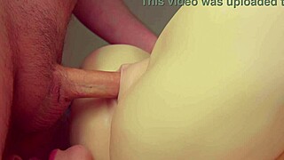 licking cum from tight pussy in closeup threesome