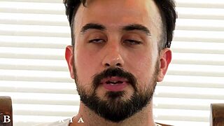 hot bisexual couple explores their first cock together in a steamy mmf session.