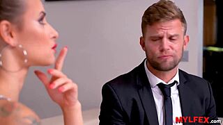 Mylfex Glamorous Milf Confronts His Boss at His Home