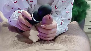 step sister uses vibrator to pull out hot cum