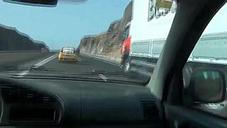 she's out in public with her dildo, going at it fast and getting all creamy. so naughty!