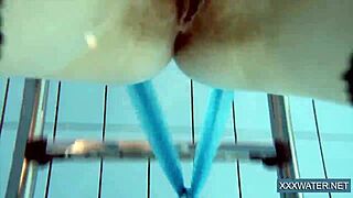 Hot Hungarian teen 18+ in pool with big tits and tight pussy.