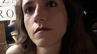 She puts the dildo on her ass and lets him feel the fun during masturbation