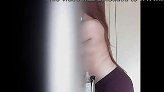 big boobs blonde caught changing voyeur style!