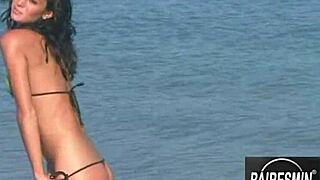 Jessica rocks a hot sexy dance in bikini by the beach shore