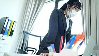 Office female manager, can you resist seducing staff for sneaky sex?