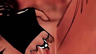 trans girl rides dildo in vr and cums!