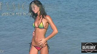 Jessica rocks a hot sexy dance in bikini by the beach shore