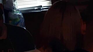 beautiful immigrant riding lucky agent's cock handcuffed