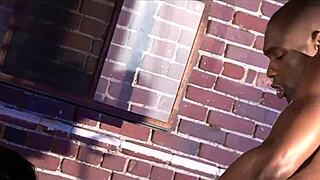 justice takes a massive black cock deep in her thick booty.