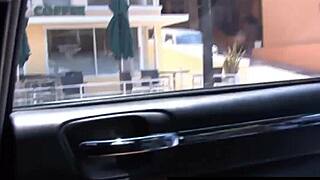 Is Roxy Love sucking that big black cock bent over?