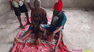 two big black cocks pamper big tits wife in erotic group sex in garden