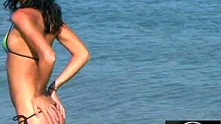 Jessica rocks a hot sexy dance in bikini by the beach shore