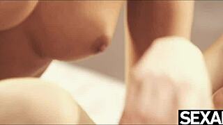 Sexy blonde lesbians lick hairy pussies to wild orgasms