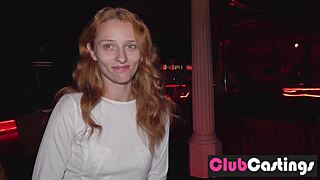 Shy Redhead Wants to Be Stripper, Um, at Clubcastings Audition!
