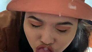 Compilation of blowjobs ending with cum in mouth and facials