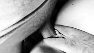 Watch this closeup of a shaved pussy getting fucked and cumshot