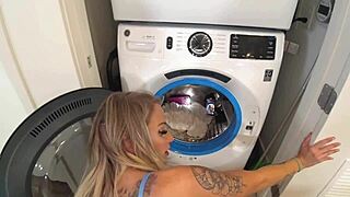 my big butt roommate stephanie love got stuck in the dryer machine