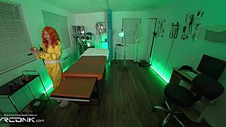 vr conk redhead april oneil deep reverse blowjob, rides leo's huge dick in tmnt parody