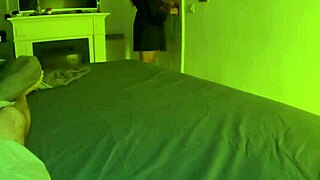 Stepmother and stepson share bed, he gets anal fisting and creampie from her swollen pussy.