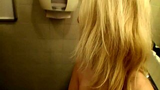 a blonde matures sexcapade in a public mall restroom