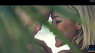 Blonde housewife milf seduces the gardener in the garden