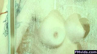 Sexy babe feels intense passion in shower fuck.