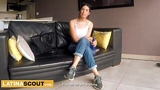 amateur colombian model pounded rough at fake interview