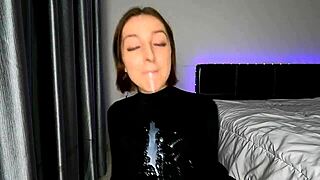 Man, hard throat fuckin’ brings her to tears, huge cumshot mess on face, ughh so intense!