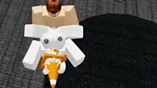Slutty Roblox Bunny Girl Sneaks Into Boys Locker Room Then Gets Fucked?