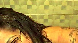 stepmom catches me masturbating with her panties and gives blowjob