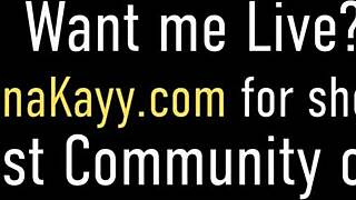 i'm nina kayy, squirting all over my oiled big ass while masturbatin' in fishnets